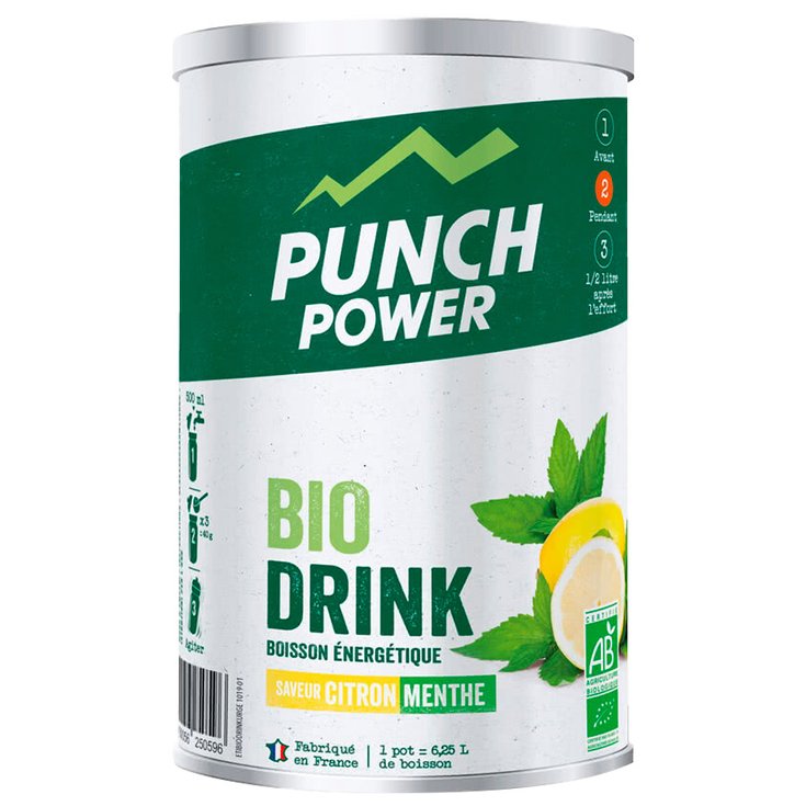 Punch Power Boisson Biodrink 500 g Citron Menthe Présentation