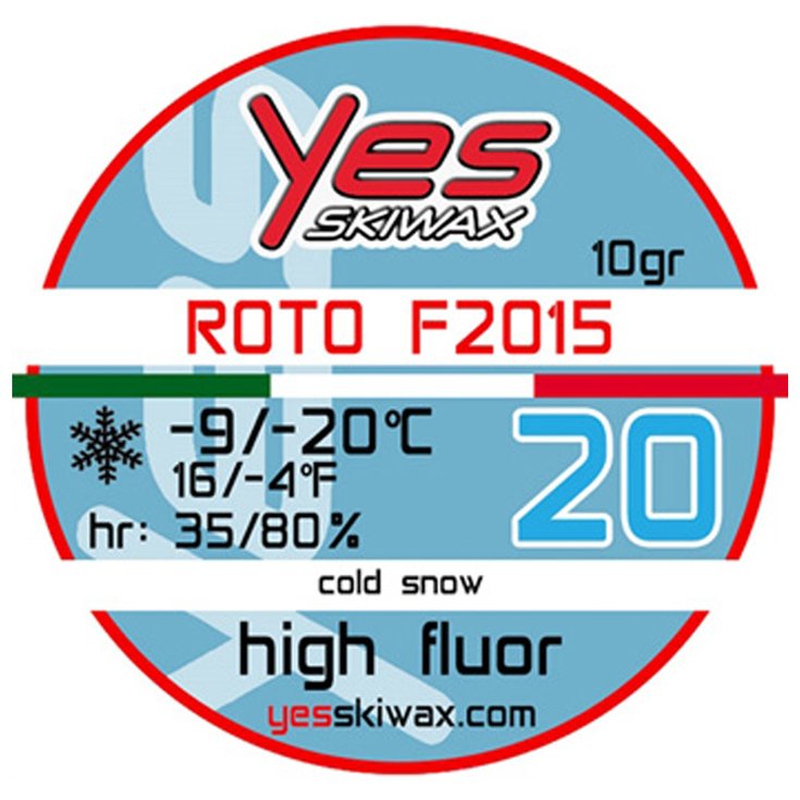 Yes Skiwax Roto-Bürsten-Wachs Roto F2015 20 10gr Präsentation