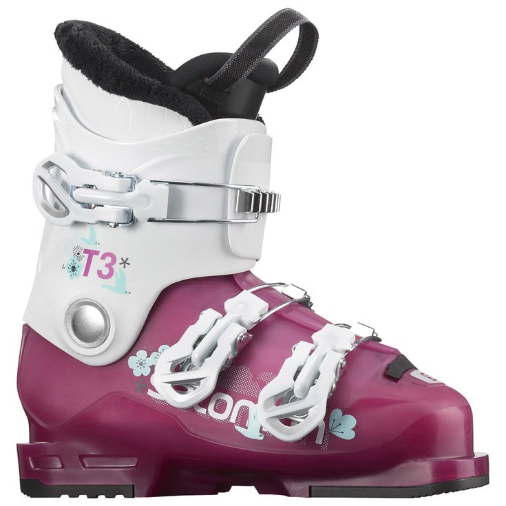 Salomon Chaussures de Ski T3 Rt Girly Rose Violet Transluc White Côté