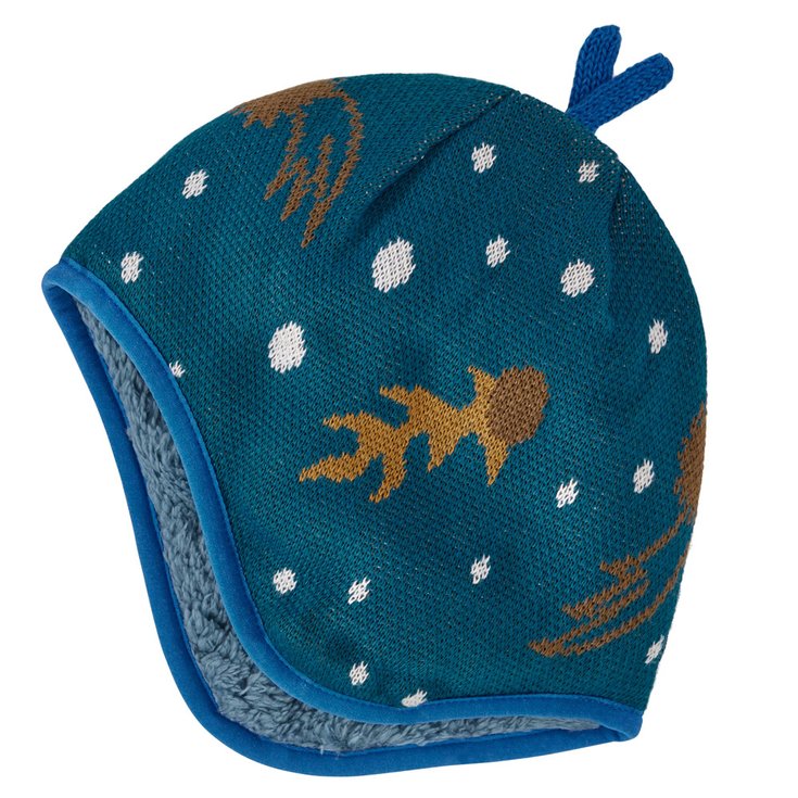 Patagonia Mütze Baby Reversible Beanie Cosmic Dreams Knit Crater Blue 24 Mois Präsentation