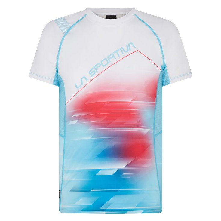 La Sportiva Trail T-shirt Draft T-Shirt W Malibu Blue/White Voorstelling
