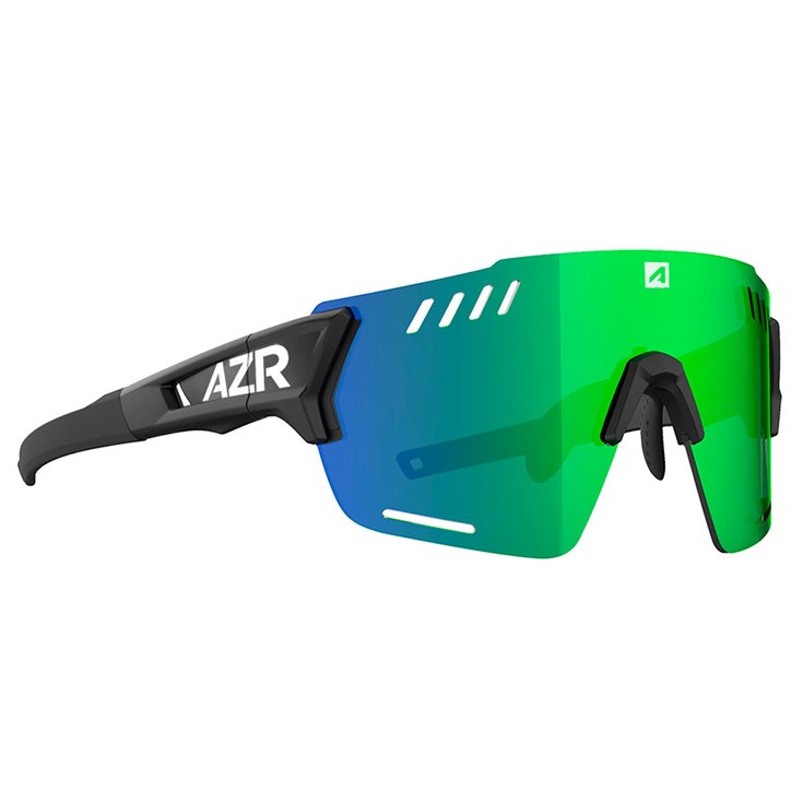 AZR Sunglasses Aspin Rx Noire Mate Ecran Vert Multicouche Overview