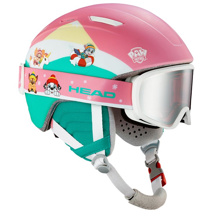 Head Visor helmet Maja Set Paw Silver Red Overview