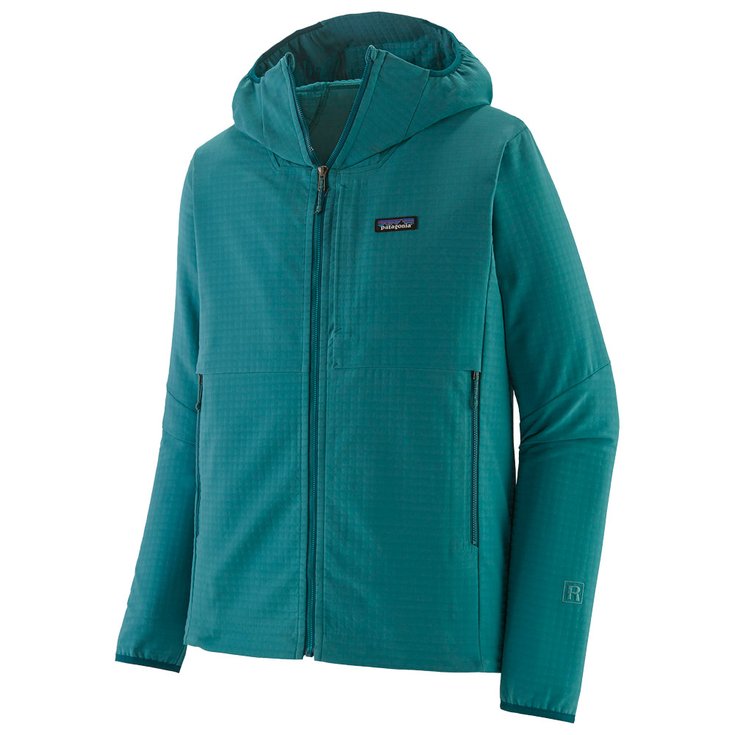 Patagonia Fleece M's R1 Techface Hoody Wetland Blue Präsentation
