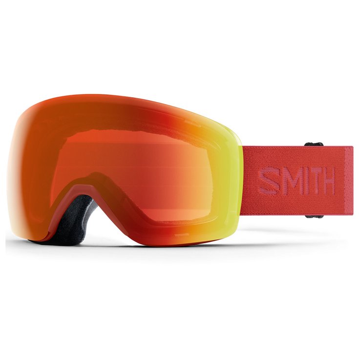 Smith Masque de Ski Skyline Clay Red Chromapop Everyday Red Mirror Présentation