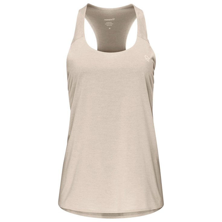 Norrona Camiseta de trekking Femund Tech Singlet W Oatmeal Presentación