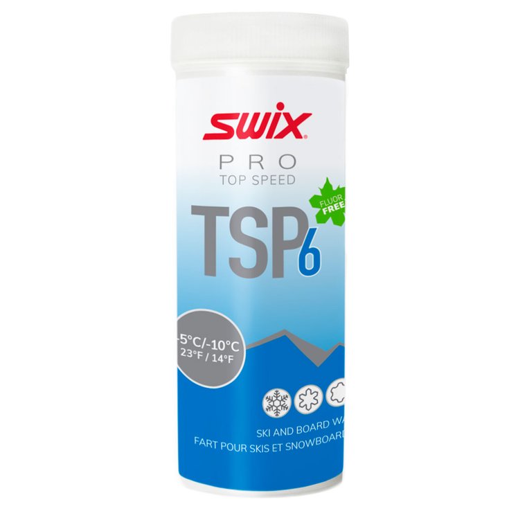 Swix Wachsen TSP6 Blue -5°C/-10°C 40g Präsentation