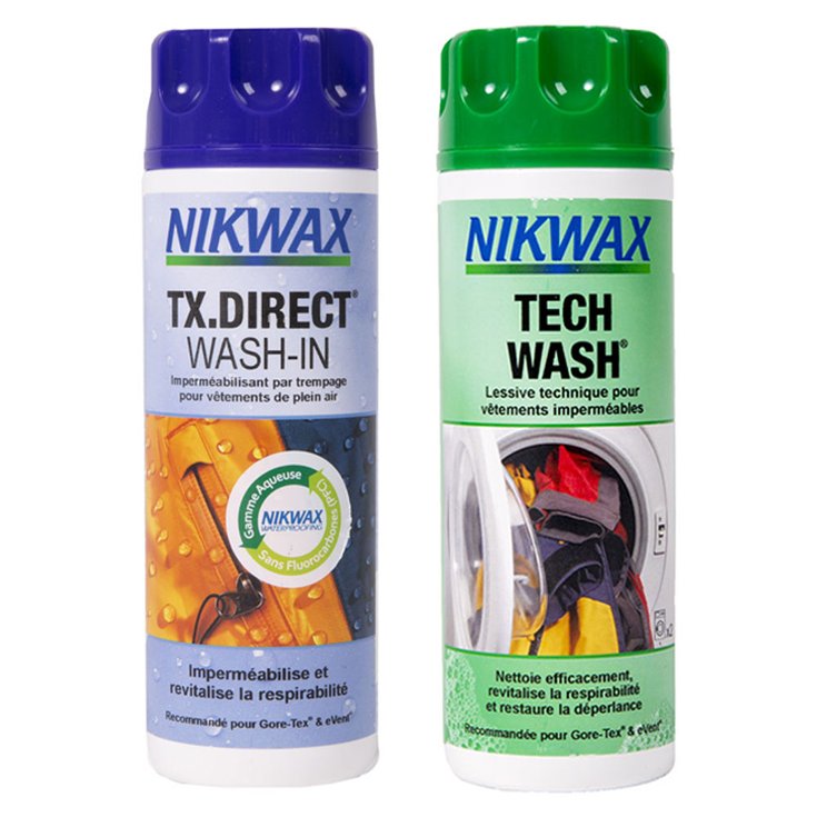Nikwax Impermeabilizzante Twin packs Tech Wash +Tx Direct Wash In Presentazione