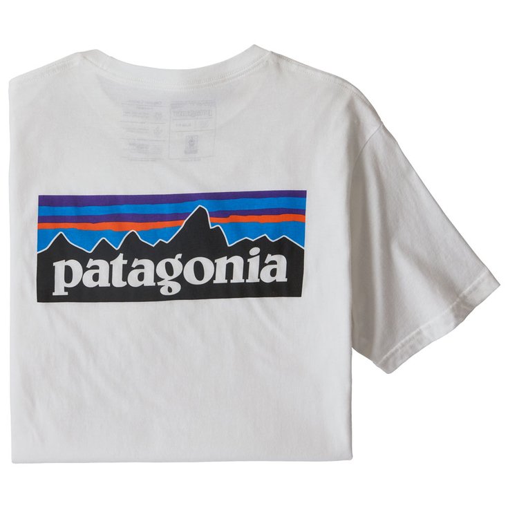 Patagonia T-shirts P-6 Logo Organic White Voorstelling