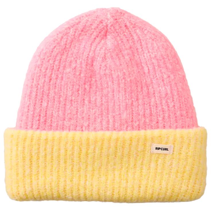 Rip Curl Beanies 2 Tone Reg Revo Beanie Pink Yellow Overview