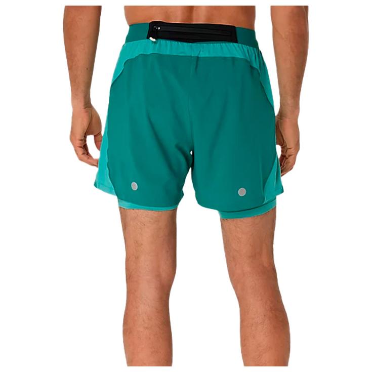 Asics Trail shorts Road High Waist 8 In Sprinter Rainy Lake Light Teal Back