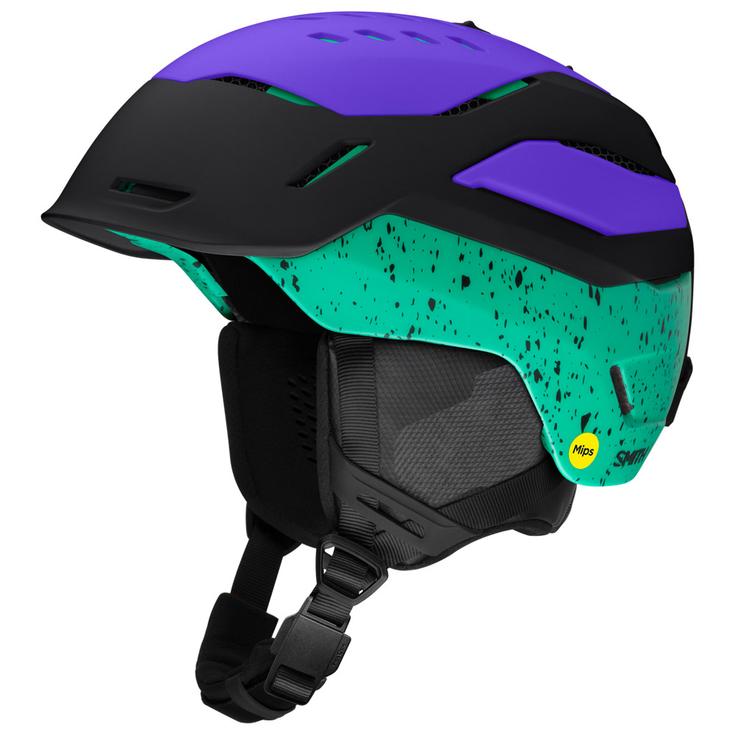 Smith Helmen Vantage 2 Mips Matte Black Ultraviolet Emerald City Voorstelling