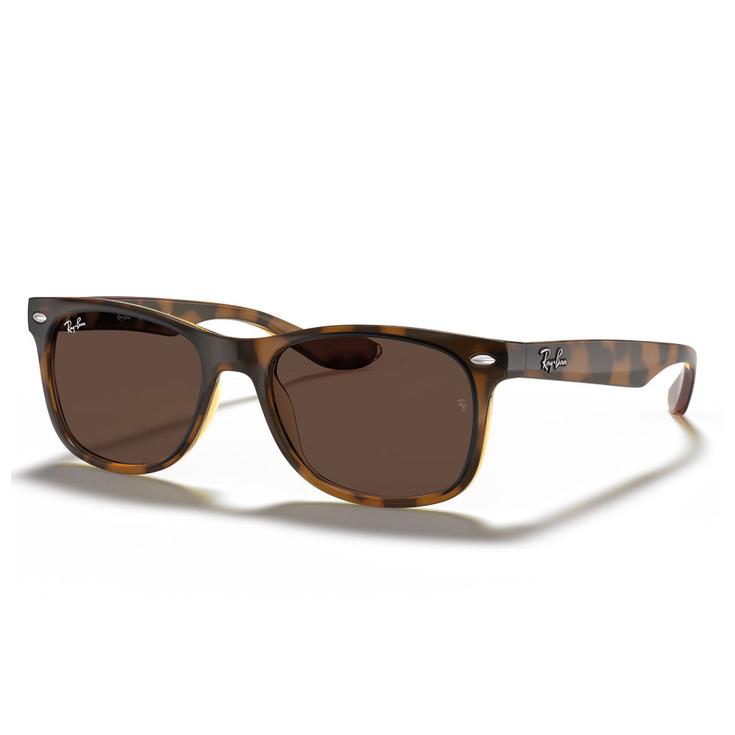Ray Ban Zonnebrillen New Wayfarer Kids Polished Black Dark Green Voorstelling