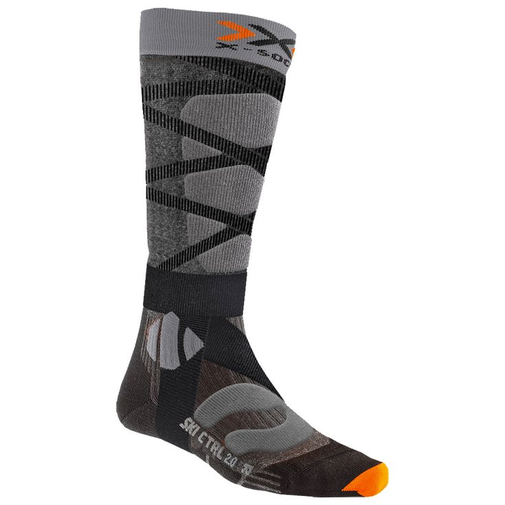 X Socks Chaussettes Ski Control 4.0 Noir Gris Profil