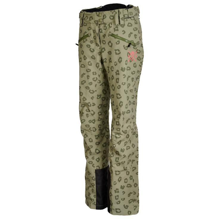 Watts Pantaloni da sci Way Leopard Olive Presentazione