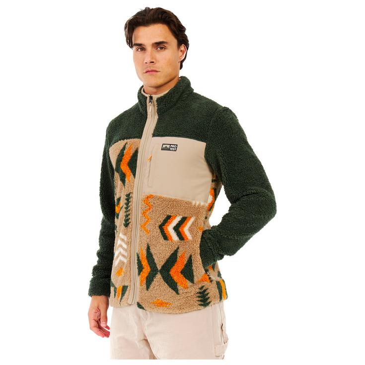 Protest Fleece PrtDon Outdoor Full Zip Top Kale Green Overview