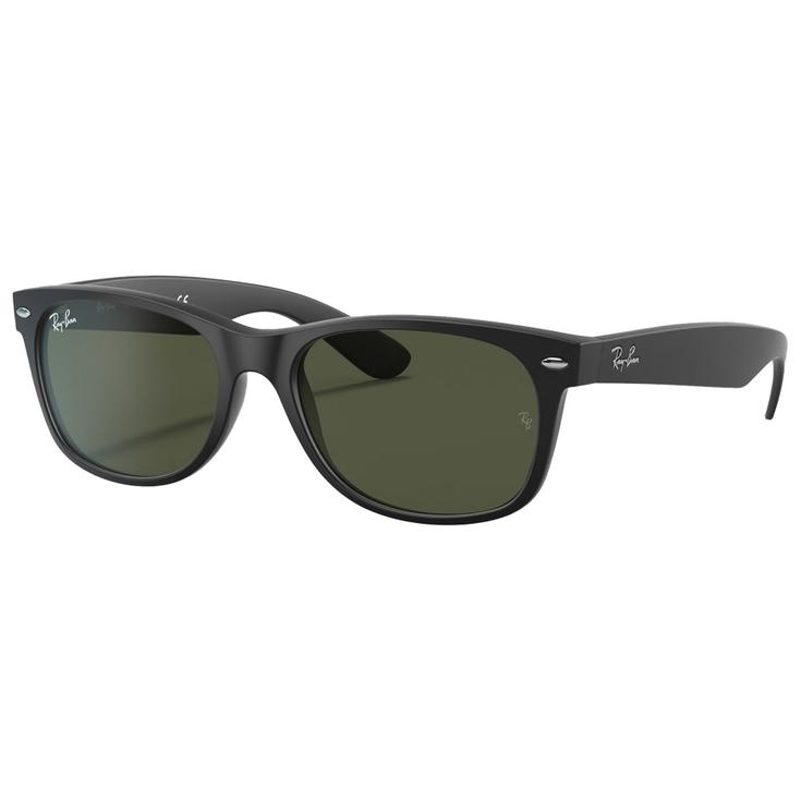 Ray Ban Lunettes de soleil RB2132 New Wayfarer Classic Matte Rubber Black Green G-15 Présentation