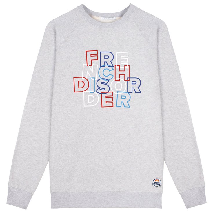 French Disorder Sweatshirt Clyde Fd Letters Heather Grey Präsentation