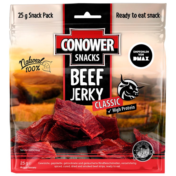 Conower Gefriergetrocknetes Essen Jerky 25 Beef Präsentation
