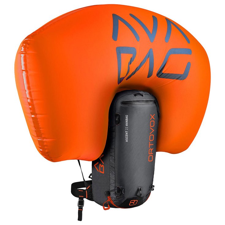 Ortovox Sac airbag Ascent 22 Avabag Kit Noir Anthracite Présentation