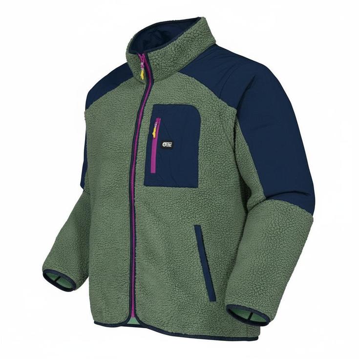 Picture Polaire Quilchena Zip Fleece Green Spray Dark Blue Présentation