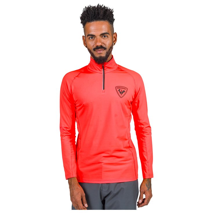 Rossignol New Hero Classique Half Zip Neon Red 