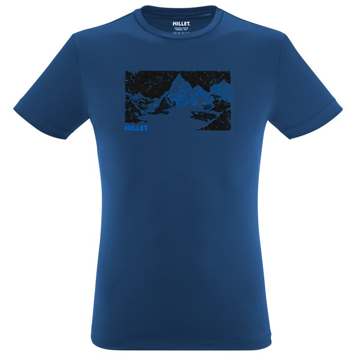 Millet Maglietta da trekking Wanaka Fast Ts Ss Dark Denim Presentazione