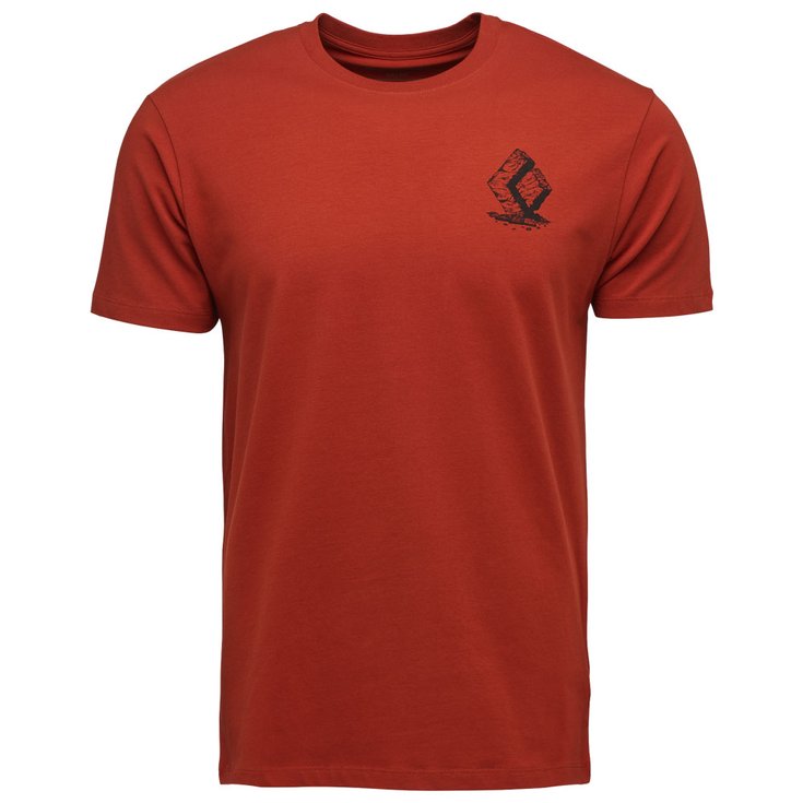 Black Diamond T-Shirt zum Klettern M Boulder Ss Tee Burnt Sienna Präsentation