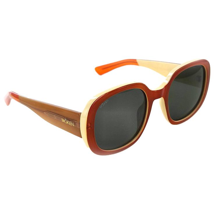 Moken Vision Sonnenbrille April Orange Green Polarized Präsentation