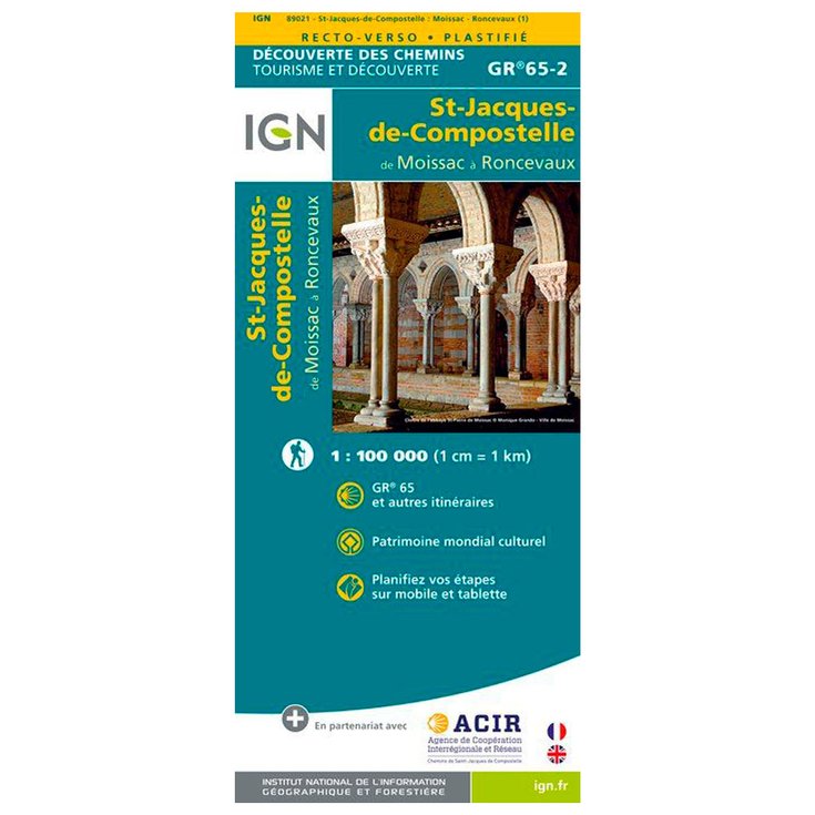 IGN Carte St Jacques de Compostelle de Moissac à Roncevaux Presentazione