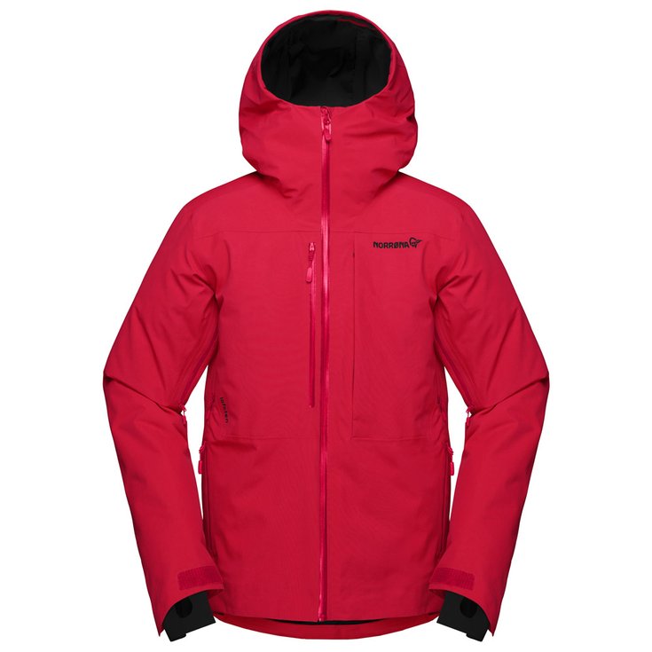 Norrona Ski Jacket Lofoten Gore-tex Insulated True Red Overview