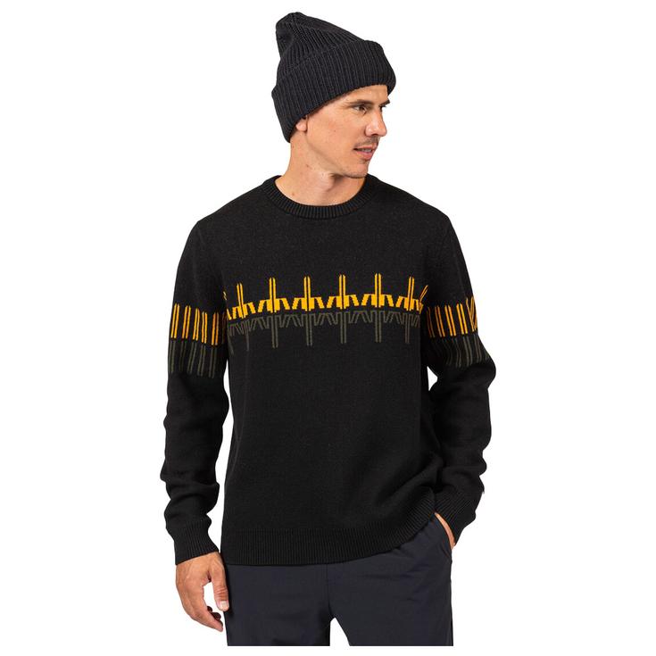 Rossignol Jersey Patterned Crewneck Black Presentación