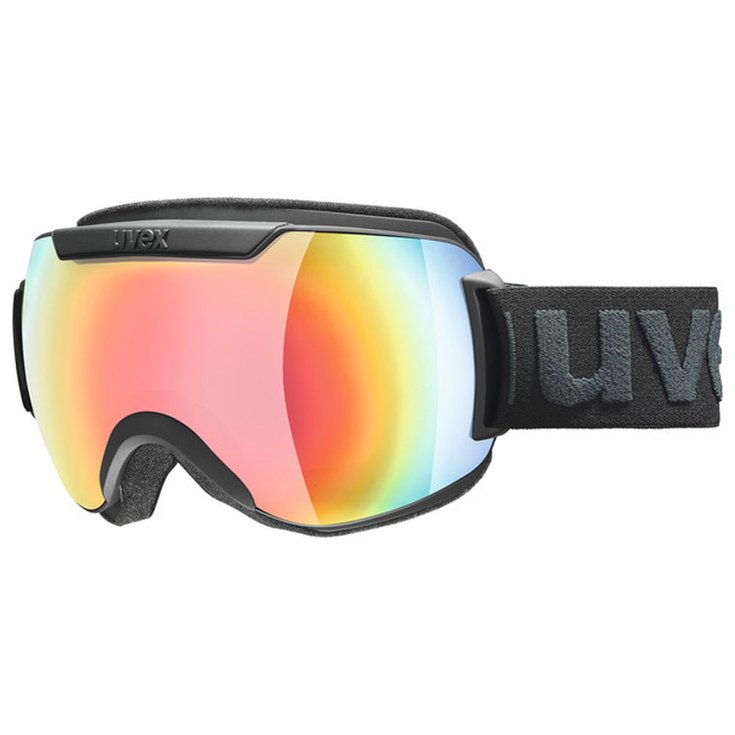 Uvex Masque de Ski Downhill 2000 FM Black Mat Mirror Rainbow Présentation