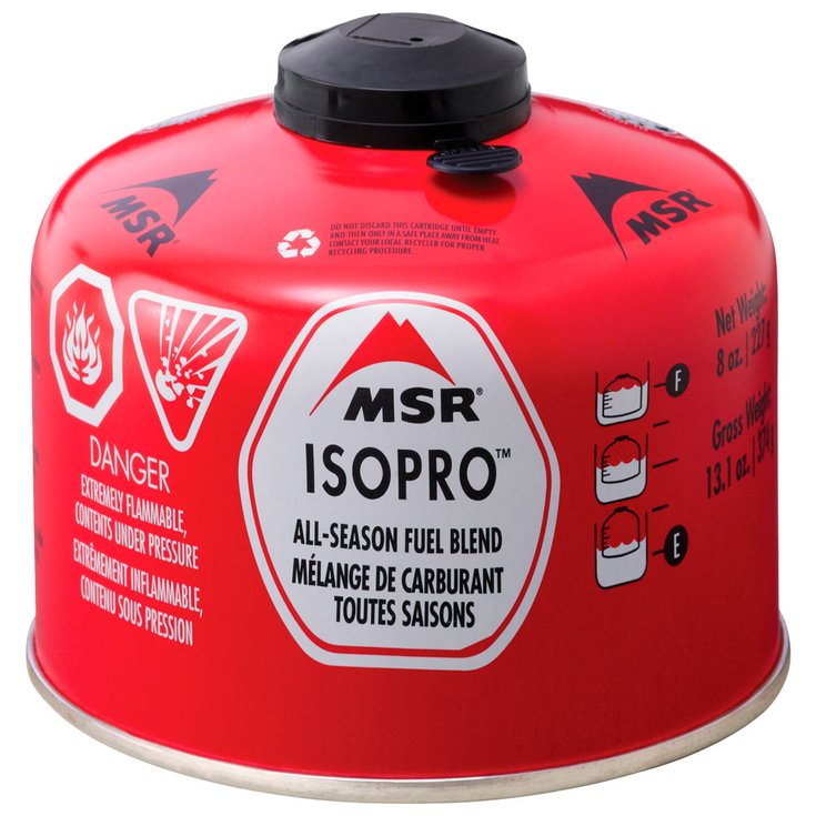 MSR Brennstoff Isopro 227g Red Präsentation