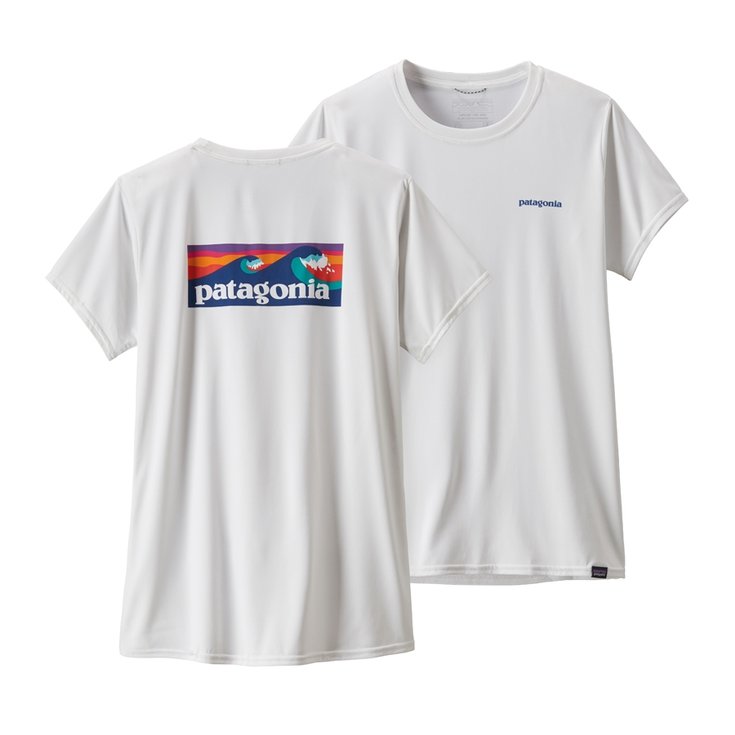 Patagonia T-shirts Cap Cool Daily Graphic White Profiel