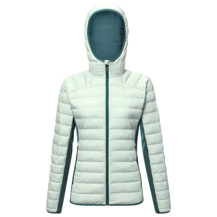Millet Donsjassen Fitz Roy Warm Hoodie W Seaweed Bottle Voorstelling