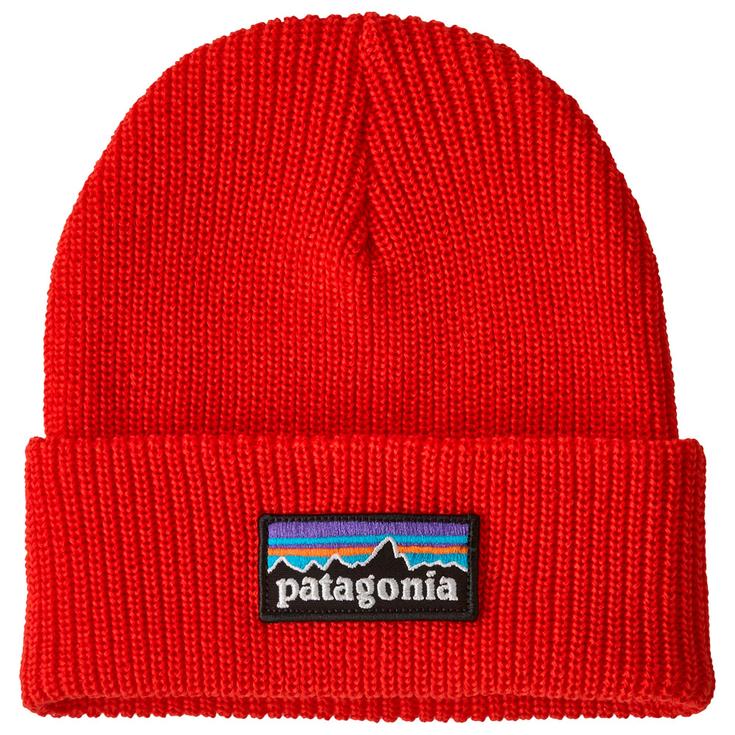 Patagonia Beanies Kid's Logo Beanie P-6 Logo Sizzle Red Overview