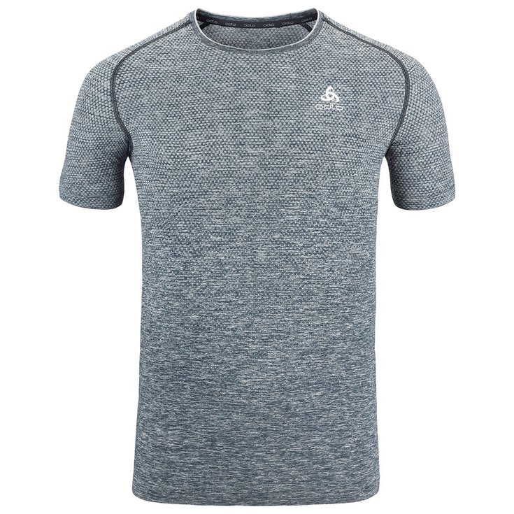 Odlo Tee-shirt de trail Essential Seamless T-Shirt Crew Neck SS Grey Melange Présentation