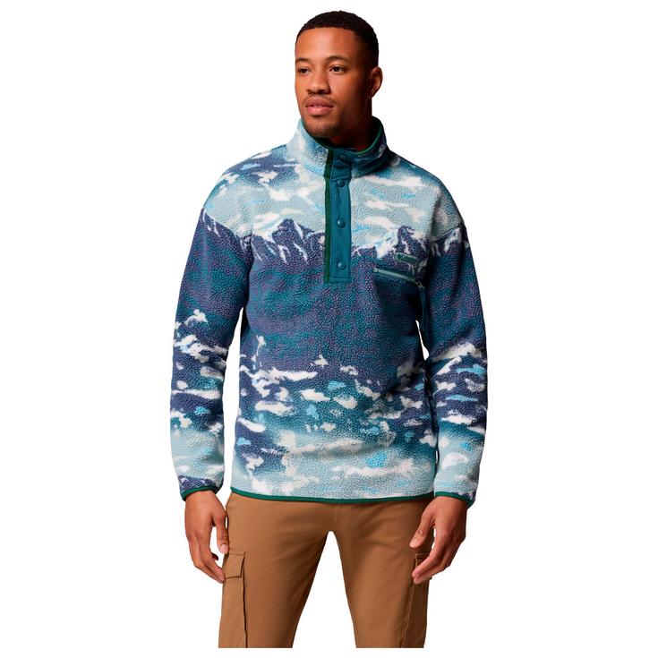 Columbia Fleece Helvetia II Printed Half Snap Fleece Crushed Blue Sisters Präsentation