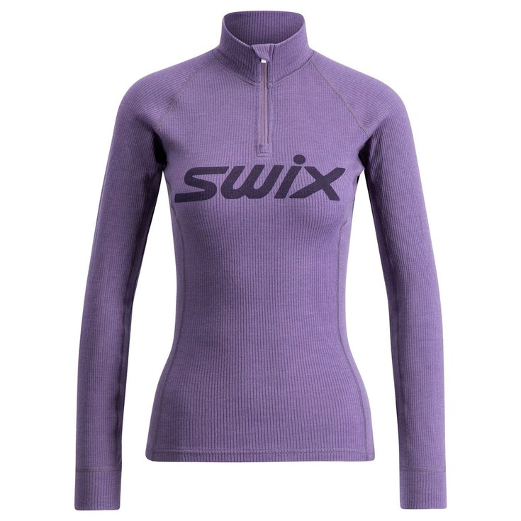 Swix Intimo Tecnico Racex Merino Half Zip W Dusty Purple Presentazione