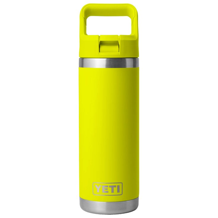 Yeti Cantimplora Rambler 18 Oz (532 ml) Straw Bottle Firefly Yellow Presentación