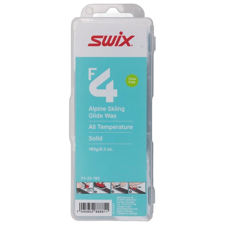 Swix Sciolinatura F4 Glide Wax 180g Presentazione