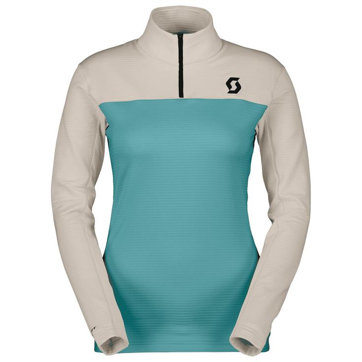 Scott Pile Pullover W's Defined Light Frosty Blue Dust White Presentazione