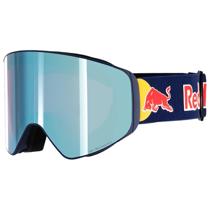 Red Bull Spect Goggles Jam Matt Blue Purple Blue Mirror + Cloudy Snow Overview