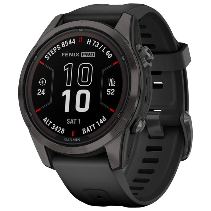 Garmin Horloge GPS Fenix 7S Pro Sapphire Solar Edition Titane Carbon Gray DLC Voorstelling