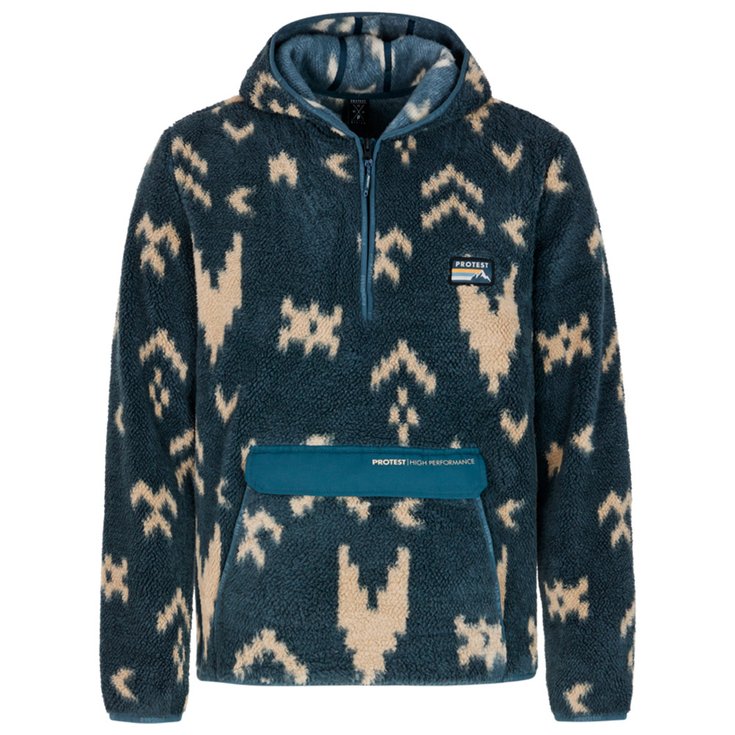 Protest Fleece Prtfoulden Outdoor Hoody Yale Blue Präsentation