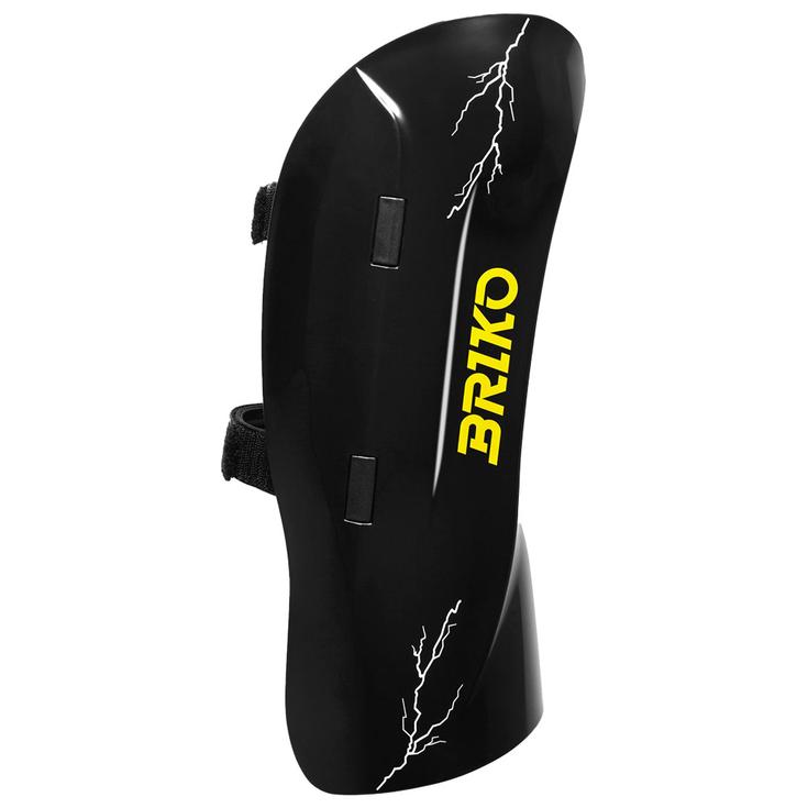 Briko Protección competición Shin Guard Black Yellow Buttercup White Presentación