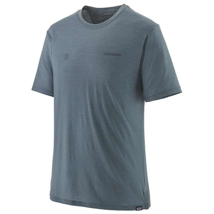 Patagonia Hiking tee-shirt M's Cap Cool Merino Graphic Shirt Forge Mark Icons: Plume Grey Overview