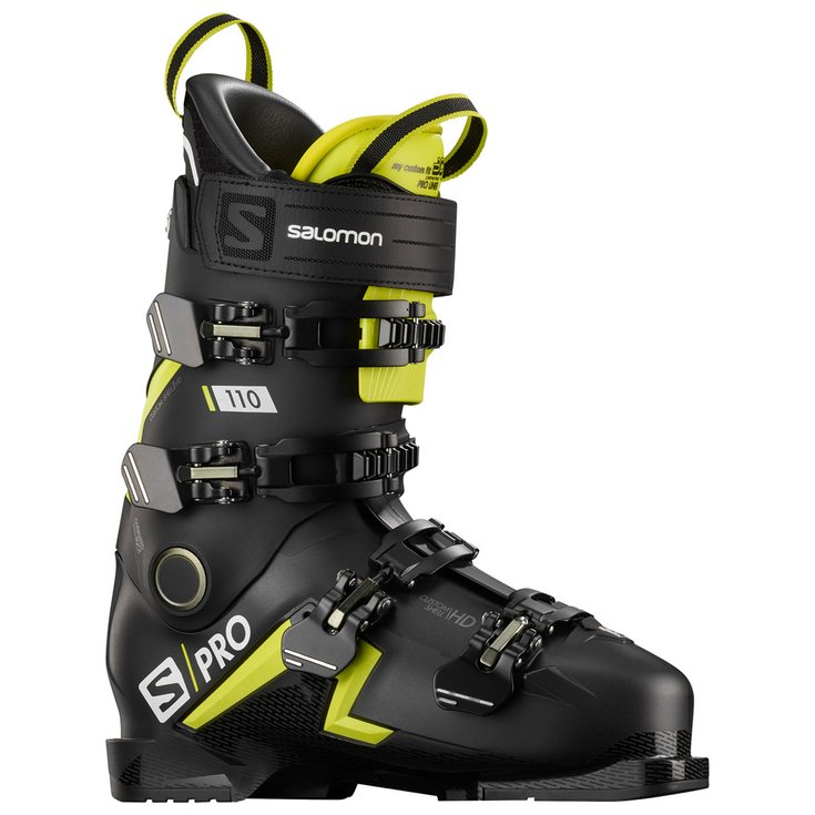 Salomon Chaussures de Ski S/Pro 110 Black Acid Green Présentation