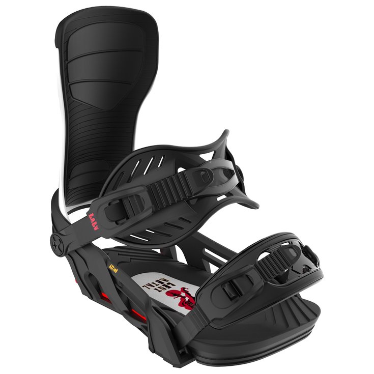 Bent Metal Snowboard Binding Axtion Black White Overview